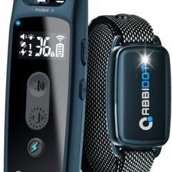 Collier de Dressage Chien Portée 1000m 4 Modes Bip Vibration Stimulation Étanche IPX7 36 Niveaux