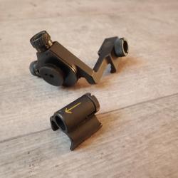 TAR : Dioptre + tunnel avec iris pour tirs de précision avec fusil Rubin Schmidt K31 Suisse