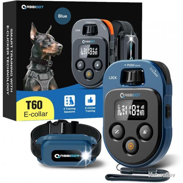 Collier de Dressage Chien 5 Modes Porte 3.2 Km E-clicker 178 Niveaux 3 Modes Lumire tanche IPX7