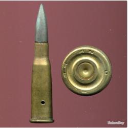 8 mm Lebel traçante - balle cuivre étamée - Cartoucherie de Toulouse - neutralisée
