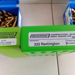 Kit jeux d'outil match redding plus etuit lapua neuf preparé cal .222 (super kit bench/tld cal.222)