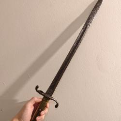 Baïonnette allemande modèle 1871 - État de fouille stabilisé - Rare témoin 1871-1918