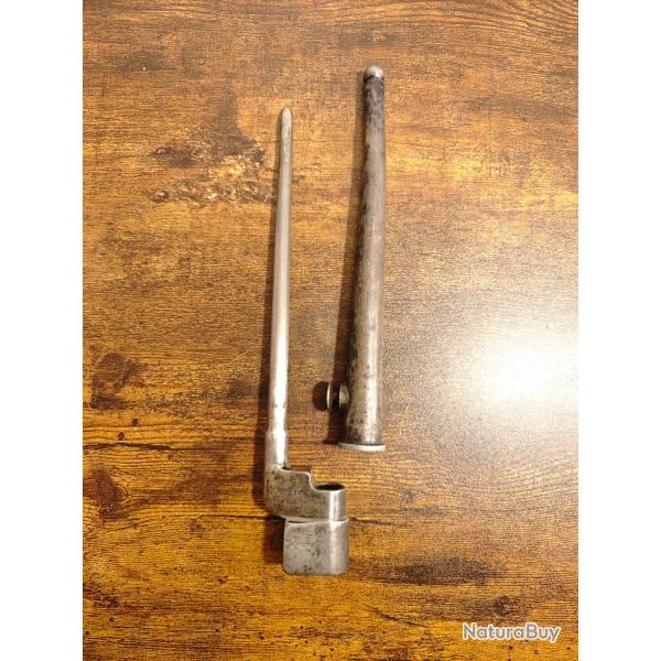 Baonnette spike No. 4 Mk IIbritannique WWII - Singer N67 - Superbe +fourreau mtal