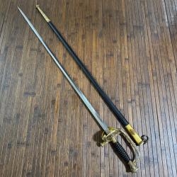 BELLE ÉPÉE D'OFFICIER SUPERIEUR DE MARINE 1837 DANS SON FOURREAU