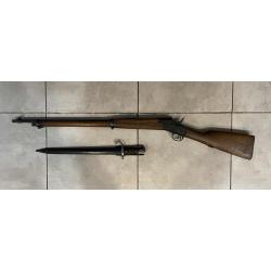 Carabine Remington Rolling Block pour l'armée française en cal.8mm LEBEL avec sa baïonnette