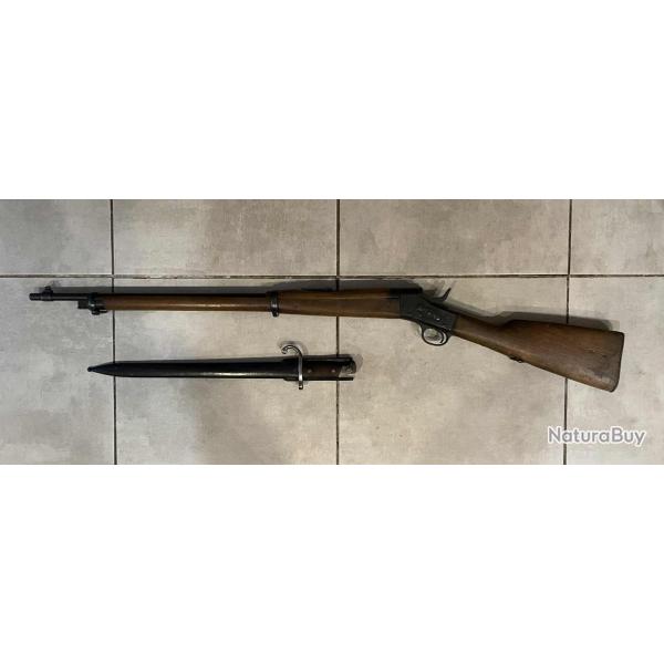 Carabine Remington Rolling Block pour l'arme franaise en cal.8mm LEBEL avec sa baonnette