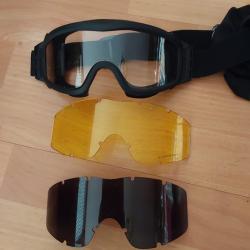 Lunettes tactiques Delta Tactics - 3 écrans interchangeables + housse