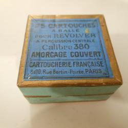 BOITE DE 25 CARTOUCHES CALIBRE 380 A PERCUSSION CENTRALE