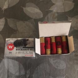 2 boites; 20 cartouches winchester chevrotine  buckshot 38g cal 12,27pellets