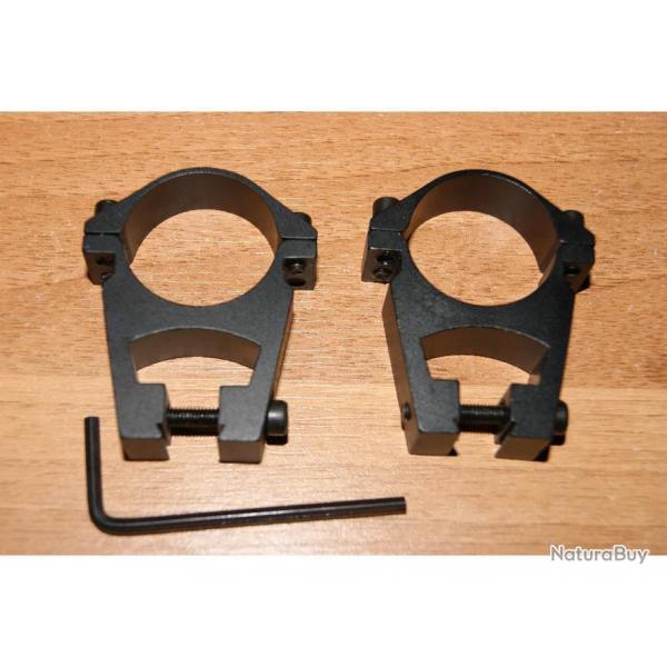 colliers + clef montage lunette 30mm 22lr mossberg gaucher manuarm norinco jw cz AP74 SIDNA (S24D56)