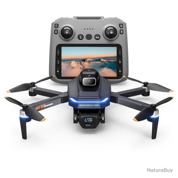 Drone 8K HD 3 Camras 5G WiFi Brushless Pliable Vol Stationnaire 20min