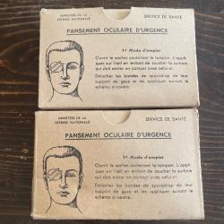 Pansement oculaire d'urgence époque indochine