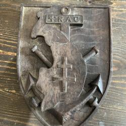 Blason bois 4Eme R A C ancien