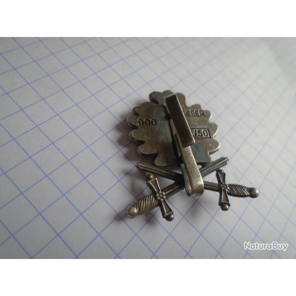insigne broche militaire feuille de chne