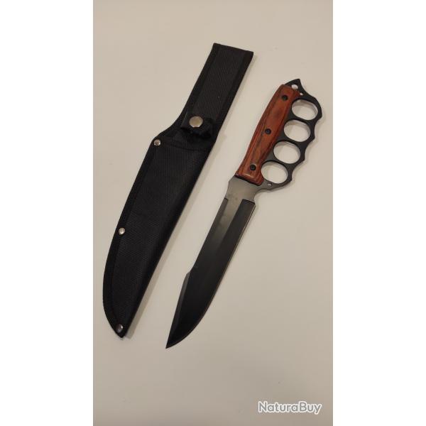 GRAND COUTEAU DE CHASSE AVEC GARDE MAIN