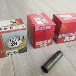 Douille réductrice cal12-cal28+ 3 boîtes de cartouches cal28