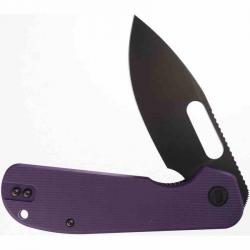 Couteau Eutektik EFD Purple Lame Acier 14C28N Plaquettes G10 Linerlock EUT018