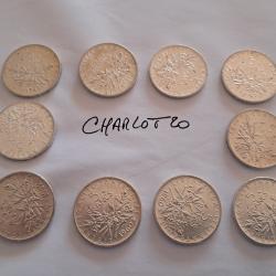 10 x 5 francs semeuse argent