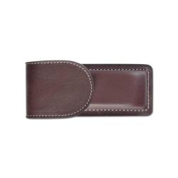 Étui Pielcu cuir moulé doublé rouge grenat 30