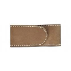 Étui Pielcu cuir doublé marron 18