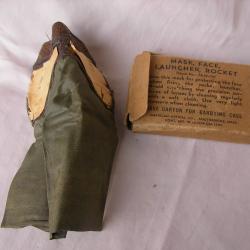WW2 US LUNETTE MASK FACE MILITAIRE AMÉRICAINE DATÉE 1944 NON UTILISÉE DANS ÉTUI DE RANGEMENT 39-45