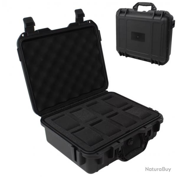 Botier de montre rigide  8 emplacements Protection renforce tanche anti-choc Noir