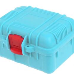 Mallette de rangement étanche pour montre Boîte antichoc individuelle ABS Bleu