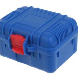 Mallette de rangement étanche pour montre Boîte antichoc individuelle ABS Bleu Foncé