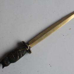 Ouvre lettre Coupe papier bronze Hibou