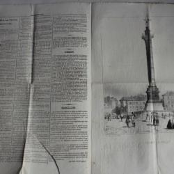 Ancien Journal Le Charivari 28 Juillet 1840 N° 210 Colonne de Juillet