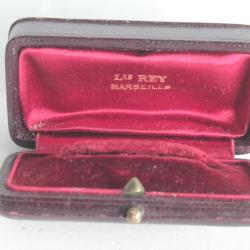 Ancien écrin cuir broche bijoux Louis Rey Marseille