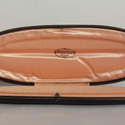 Écrin pour collier bijoux cuir doré au fer XIXe siècle Rigacci Genève