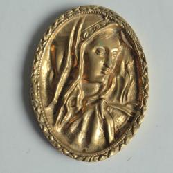Médaillon Bas-relief bronze Vierge