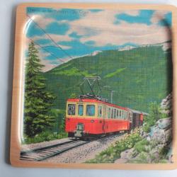 Plateau vintage mélamine Chemin de fer Yverdon Ste Croix Suisse Platex