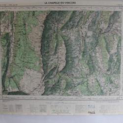 Ancienne Carte IGN La Chapelle-en-Vercors 1/50000 type 1922