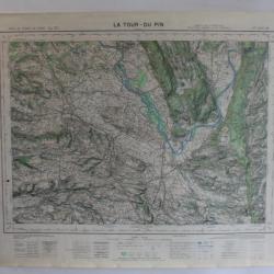 Ancienne Carte IGN La Tour du Pin 1/50000 type 1922