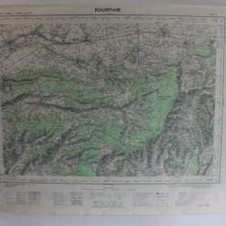 Ancienne Carte IGN Beaurepaire 1/50000 type 1922