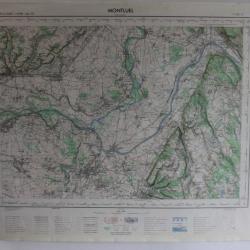 Ancienne Carte IGN Montluel 1/50000 type 1922