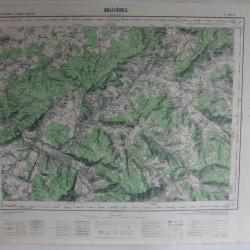 Ancienne Carte IGN Bruyères 1/50000 type 1922