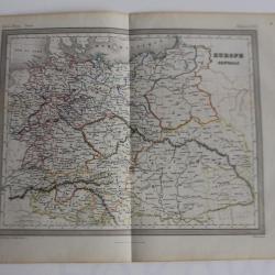 Carte géographique d'Europe centrale 1853