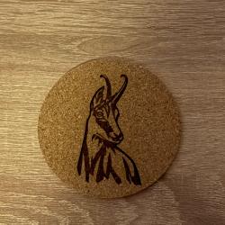 6x Dessous de verre motif au choix sanglier chevreuil cerf chamois renard canardA1
