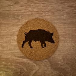 6x Dessous de verre motif au choix sanglier chevreuil cerf chamois renard canard. A2