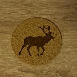 6x Dessous de verre motif au choix sanglier chevreuil cerf chamois renard canard. A3