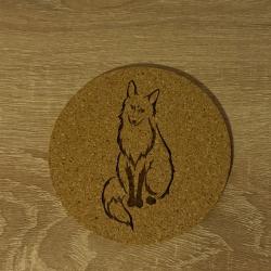 6x Dessous de verre motif au choix sanglier chevreuil cerf chamois renard canard. A5