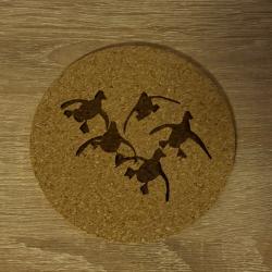 6x Dessous de verre motif au choix sanglier chevreuil cerf chamois renard canard. A6