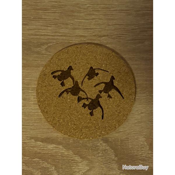 Lot De Dessous De Verre Réutilisables En Bois D'arbre De Noël