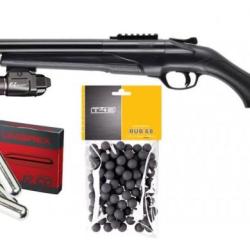 Pack prêt à tirer Fusil T4E HDS68 TS68 Gen2 Lampe Flash Défense en balle caoutchouc calibre .68