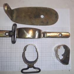 Ensemble garnitures laiton pour mousqueton gras ou simulaire