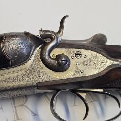 Exceptionnel fusil à platines à chiens extérieurs calibre 12