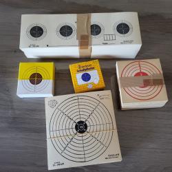 Lot assortiment de cibles en carton  15x15cm, 28x9cm,10x10cm, 21x21cm